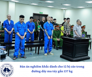 Bản án nghiêm khắc dành cho 12 bị cáo trong đường dây ma túy gần 137 kg: Pháp luật không khoan nhượng.