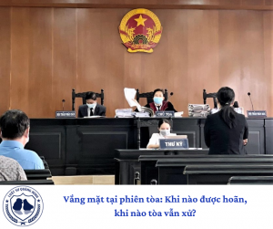 Chắc hẳn không ít người đã từng băn khoăn về việc nếu mình hoặc một bên liên quan vắng mặt tại phiên tòa thì liệu phiên xử có bị hoãn lại hay không. Đây là một vấn đề pháp lý quan trọng, ảnh hưởng trực tiếp đến quyền và lợi ích hợp pháp của các đương sự. Tùy thuộc vào tư cách tham gia tố tụng và lý do vắng mặt, pháp luật Việt Nam có những quy định rất cụ thể về việc khi nào phiên tòa sẽ được hoãn và khi nào tòa vẫn tiếp tục xét xử. Hãy cùng tìm hiểu chi tiết trong bài viết này để đảm bảo quyền lợi của mình khi tham gia các hoạt động tố tụng tại Tòa án.