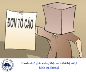 Hành vi tố giác sai sự thật – có thể bị xử lý hình sự không?
